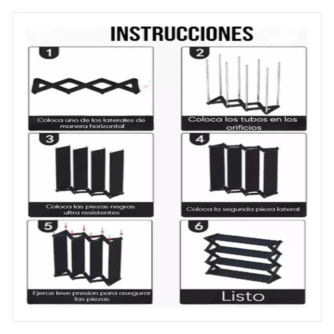 Zapatero Organizador De 5 Niveles – Estante Multiusos Compacto Y Resistente Casa Prática