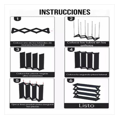 Zapatero Organizador De 5 Niveles – Estante Multiusos Compacto Y Resistente Casa Prática