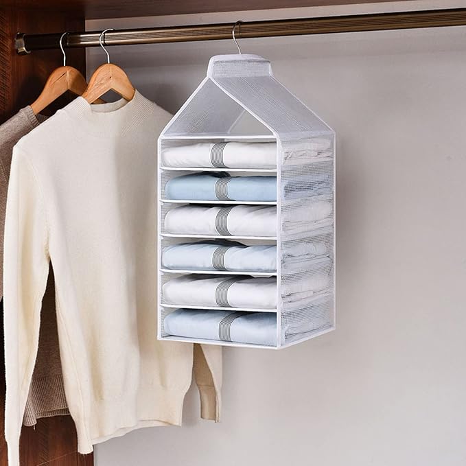 Organizador Colgante Para Clóset De 6 Niveles – Estante Multiusos Ahorrador De Espacio Casa Prática