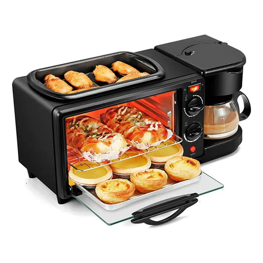 Estación de Desayuno 3 en 1 Viccoli Premium: Horno, Cafetera y Grill – ¡El Todo en Uno Perfecto! Casa Prática